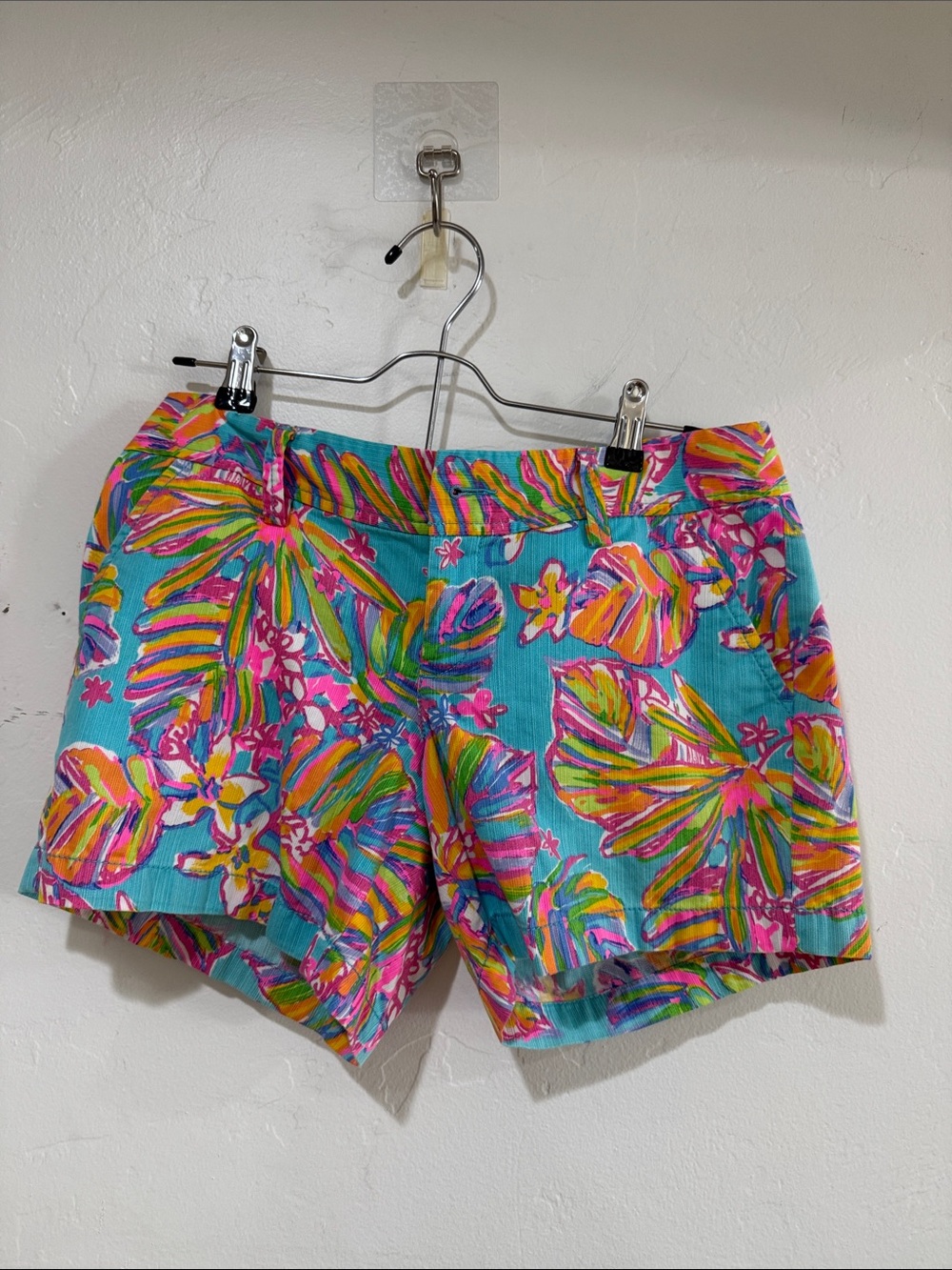 Lilly Pulitzer Turquoise Floral-Print Bermuda Shorts Callahan Short